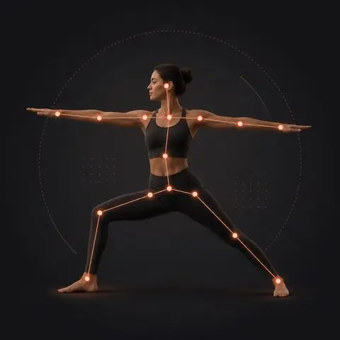 Example of human-pose keypoints over a photo