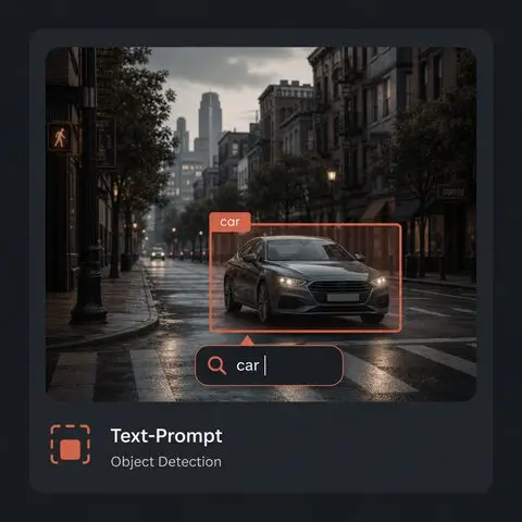 Example of text-prompted object detection
